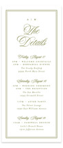 museo Tall Wedding Weekend Itinerary Cards