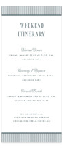 Modern Stripes Tall Wedding Weekend Itinerary Cards