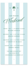 Island Palm Tall Wedding Weekend Itinerary Cards