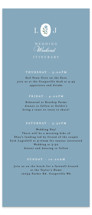 Sweet Vintage Tall Wedding Weekend Itinerary Cards