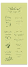 Carlyle Tall Wedding Weekend Itinerary Cards