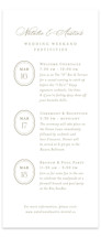 Calia Tall Wedding Weekend Itinerary Cards