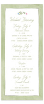 Folk Garden Tall Wedding Weekend Itinerary Cards