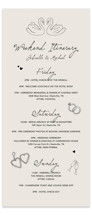 Felicity Tall Wedding Weekend Itinerary Cards