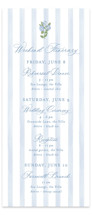 Pillowy border Tall Wedding Weekend Itinerary Cards