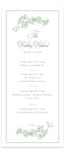 Romantic Garden Tall Wedding Weekend Itinerary Cards