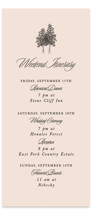 Arboretum Tall Wedding Weekend Itinerary Cards