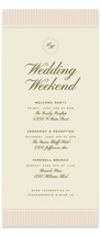 hayden Tall Wedding Weekend Itinerary Cards