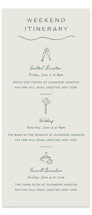 Pair of Calla Lilies Tall Wedding Weekend Itinerary Cards