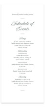 Together Always Tall Wedding Weekend Itinerary Cards
