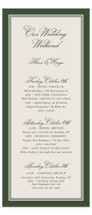Emerson Tall Wedding Weekend Itinerary Cards
