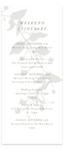 Autumnal Tall Wedding Weekend Itinerary Cards