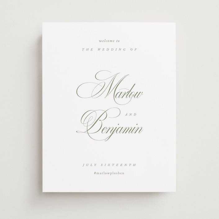 Chic Script Welcome Signs by Kelly Schmidt | Minted