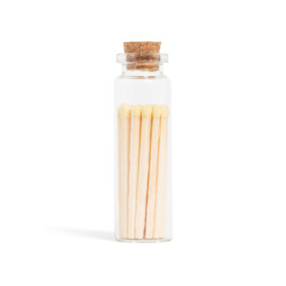 Light Yellow Matchsticks in Small Corked Vial Matchbooks and Matches