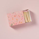 Confetti Ribbons Matchbox with Colorful Matchsticks Matchbooks and Matches