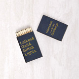 Custom Latkes & Gelt & Gifts & Lights Matchbox, set of 100 Matchbooks and Matches