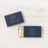 Linked Initials Wedding Matchbox, set of 100 Matchbooks and Matches
