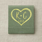 Custom Heart Initials Matchbook (Set of 50) Matchbooks and Matches