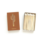 Saguaro Cactus Matchbox, Gold on Rust Matchbooks and Matches