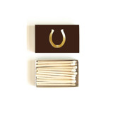 Lucky Horseshoe Matchbox, Gold on Brown Matchbooks and Matches
