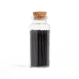 All Black Matchsticks in Medium Corked Vial Matchbooks and Matches