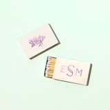 Monogram Flower Matchbox, set of 100 Matchbooks and Matches