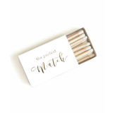 The Perfect Match Matchbox, Gold on White Matchbooks and Matches