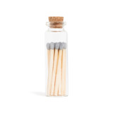 Grey Matchsticks in Small Corked Vial Matchbooks and Matches