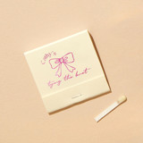 Bow Tying the Knot Bridal Matchbooks, set of 50 Matchbooks and Matches