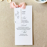 Blush Pink Wedding Menus with Name Cards | Set Of 10 Menus