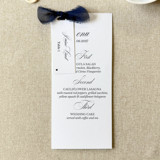 Navy Blue Dinner Menus with Place Cards | Set Of 10 Menus