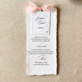 Blush Pink Shower Menus with Name Cards | Handmade paper | Set Of 10 Menus