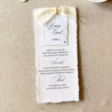 Ivory Wedding Menus with Name Cards | Handmade paper | Set Of 10 Menus