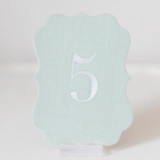 Scroll Table Number - Sea Green Table Numbers