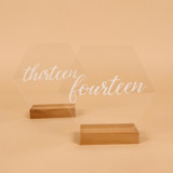 Acrylic Table Number | Set “11-15” | Hexagon Table Numbers
