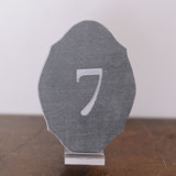 Double Sided Table Number - Oval - Dove Table Numbers