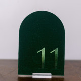 Double Sided Table Number - Arch - Emerald Table Numbers