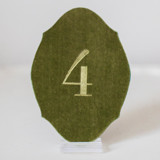 Avocado Oval Table Number Table Numbers