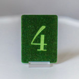 Small Rectangle Table Number - Emerald Table Numbers
