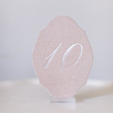 Blush Script Oval Table Number Table Numbers