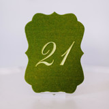 Script Scroll Table Number - Avocado Table Numbers