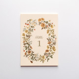 Floral Gold Foil Table Numbers