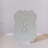Seagreen Script Scroll Table Number Table Numbers