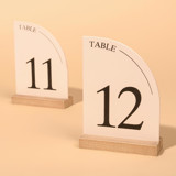 Curved Table Number | Set “11-20” | Pink Table Numbers