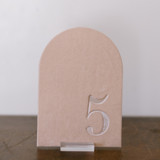 Double Sided Table Number - Arch - Blush Table Numbers