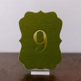 Double Sided Table Number - Scroll - Avocado Table Numbers