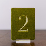 Double Sided Table Number - Small Rectangle - Avocado Table Numbers