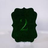 Scroll Table Number - Emerald Table Numbers