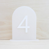 Frosted Arch Table Numbers Set • 1-10 Table Numbers