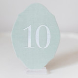 Oval Table Number - Sea Green Table Numbers